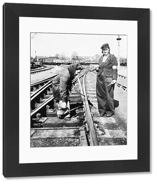 Female track maintenance workers during WW2