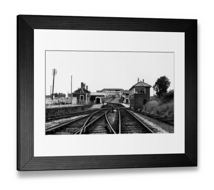 Framed Print : Hallatrow Station and Signalbox, Somerset, c. 1940s Framed Print : Hallatrow Station and Signalbox, Somerset, c. 1940s