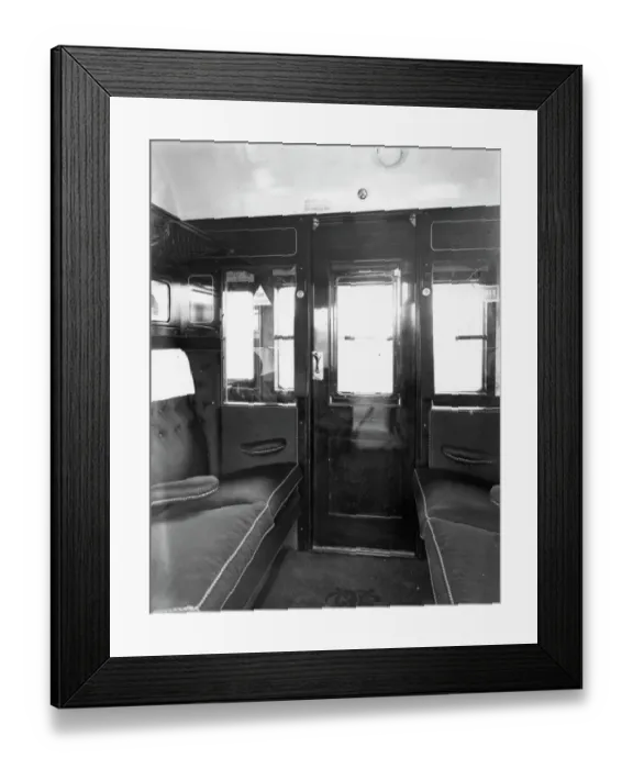 Framed Print : Interior view of a brake composite compartment
