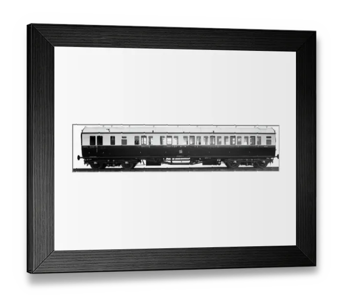 Framed Print : Exterior view of brake composite carriage no. 6583