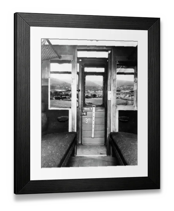 Framed Print : Interior view of composite coach no. 6076