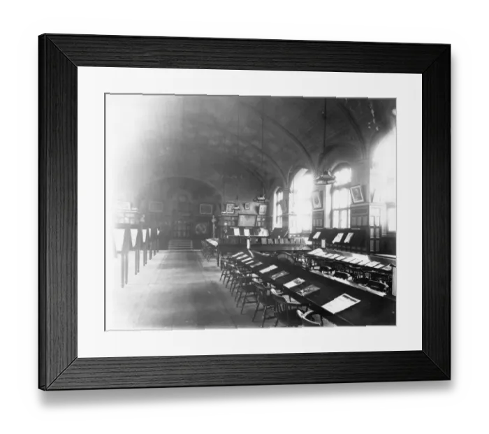 Framed Print : Reading Room pre 1900