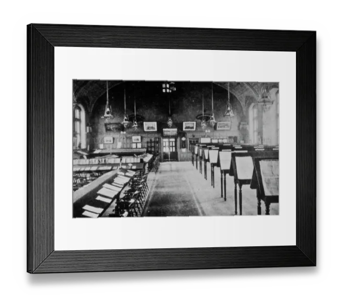 Framed Print : Reading Room pre 1900