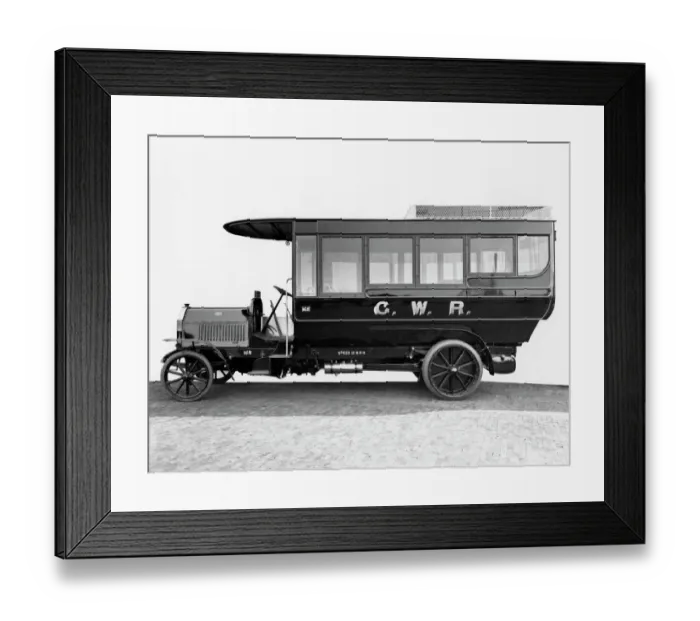 Framed Print : GWR 30 H. P Milnes Daimler single deck omnibus Framed Print : GWR 30 H. P Milnes Daimler single deck omnibus