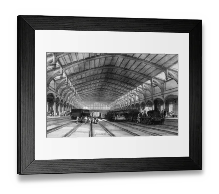 Framed Print : Bristol Temple Meads Station, c. 1843 Framed Print : Bristol Temple Meads Station, c. 1843