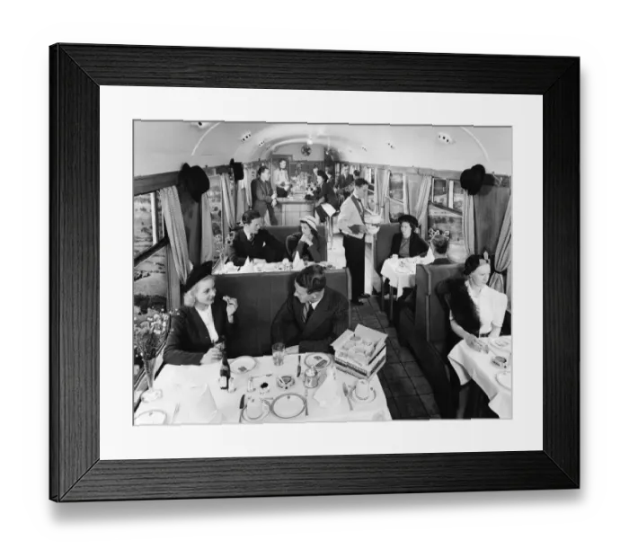 Framed Print : Buffet Car from the 1930s