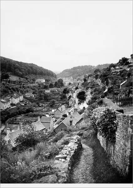 Scenic view of Chalford Station, Gloucestershire, 1937