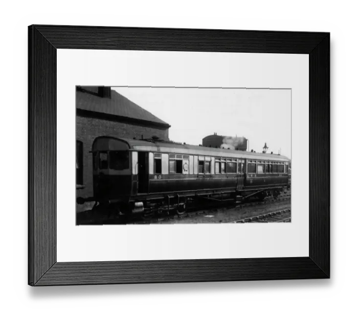 Framed Print : Steam Rail Motor Car, number 80