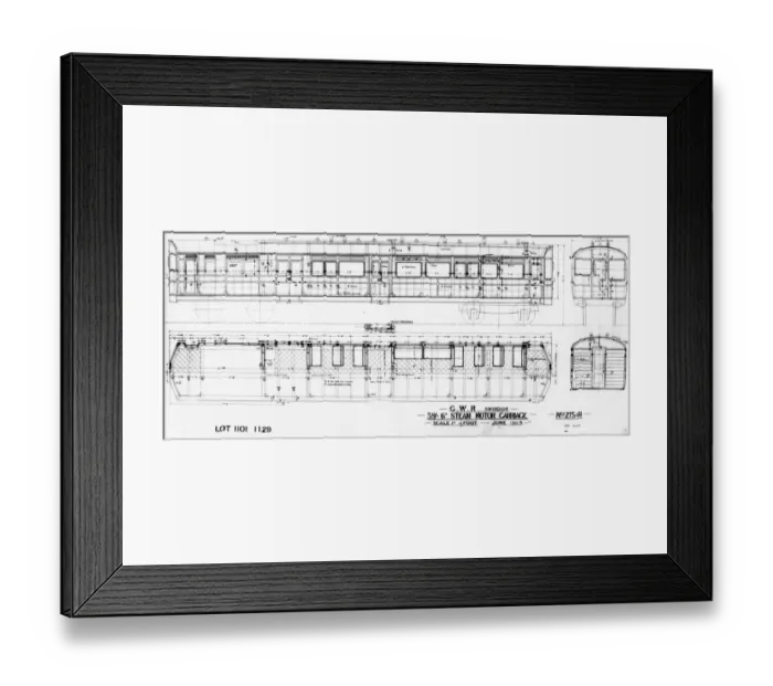 Framed Print : Steam Rail Motor diagram, 1905 Framed Print : Steam Rail Motor diagram, 1905