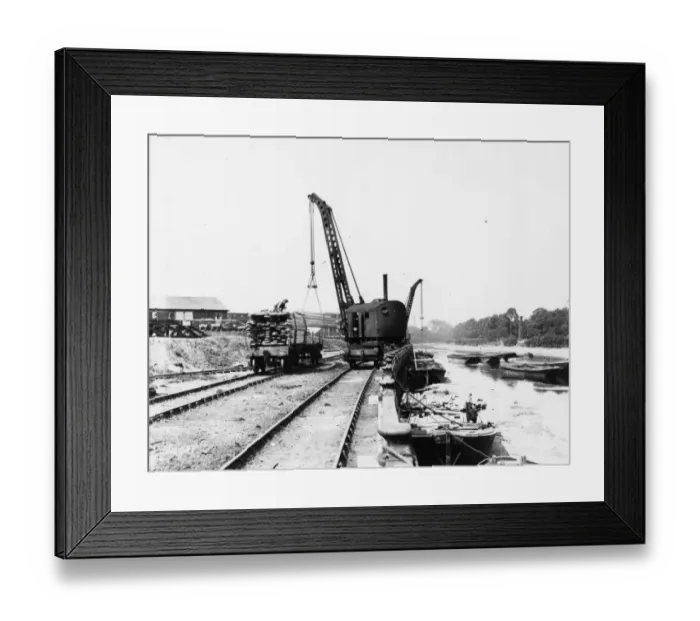 Framed Print : Brentford Docks, c1920 Framed Print : Brentford Docks, c1920