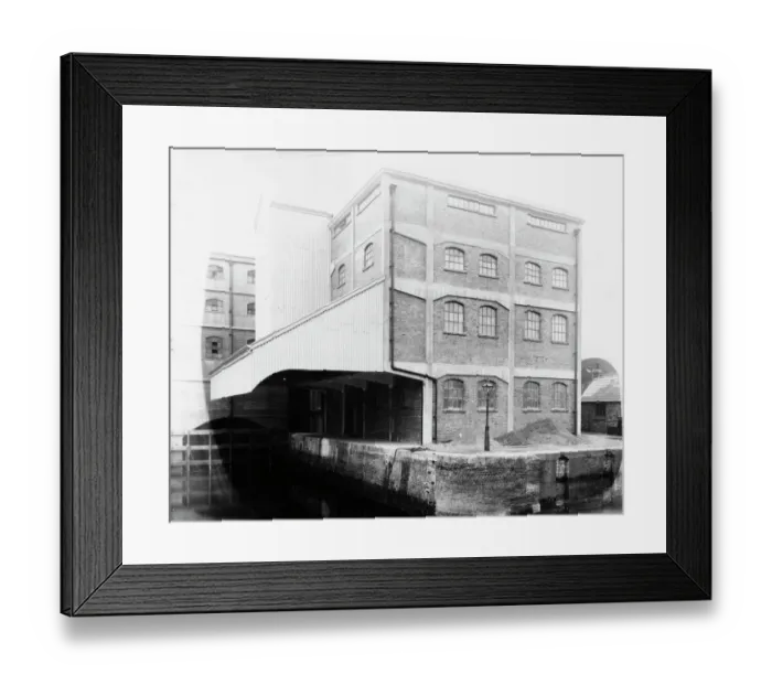 Framed Print : Brentford Docks warehouse, c1920