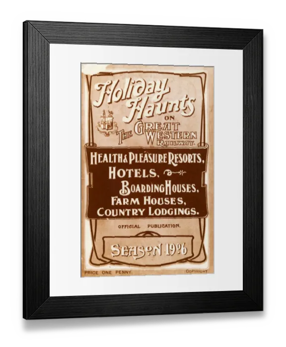Framed Print : Holiday Haunts guide book, 1906 Framed Print : Holiday Haunts guide book, 1906