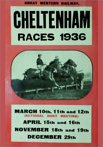 Poster for Cheltenham Races, 1936