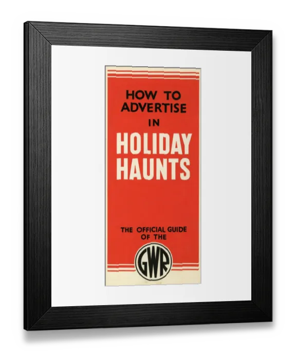 Framed Print : Holiday Haunts Artwork, 1935 Framed Print : Holiday Haunts Artwork, 1935
