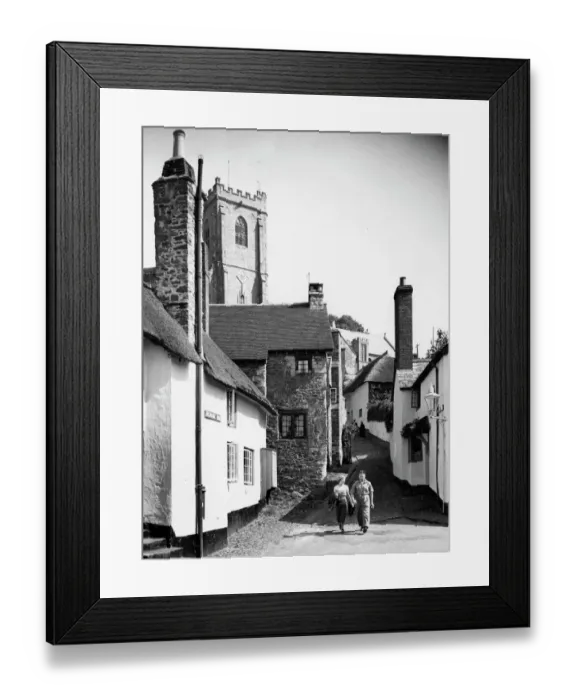 Framed Print : Church Steps in Minehead, Somerset, August 1933