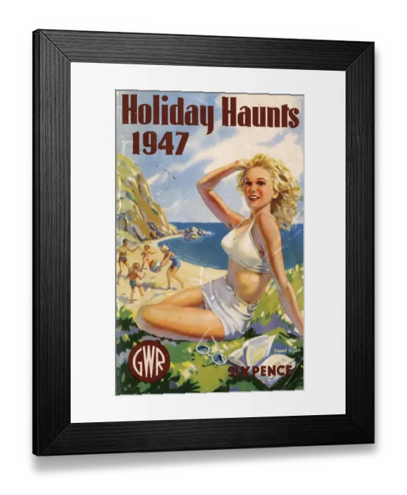 Framed Print : Holiday Haunts guide book, 1947 Framed Print : Holiday Haunts guide book, 1947