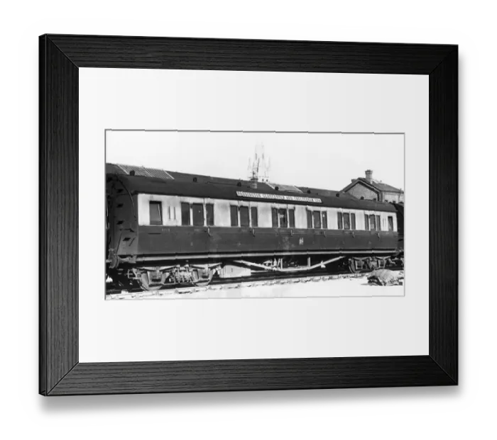 Framed Print : Exterior view of passenger carriage No. 8013 Framed Print : Exterior view of passenger carriage No. 8013