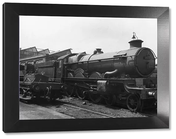 Castle Class locomotive, No. 5094, Tretower Castle at Swindon Works