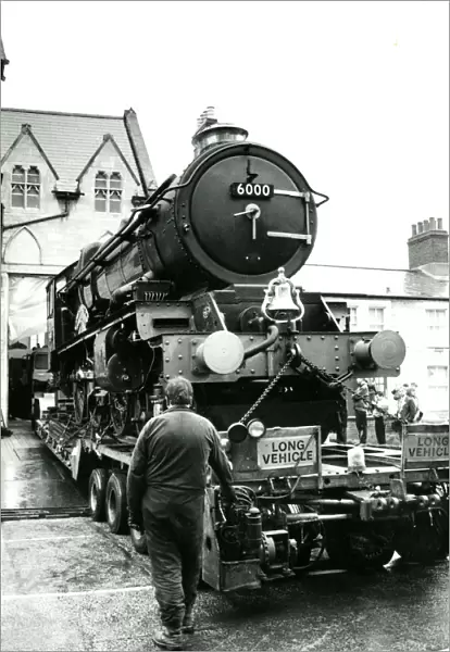 King Geoge V outside the old Swindon Railway Museum, March 1992