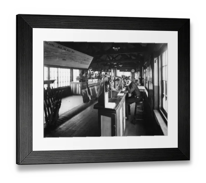 Framed Print : Signal box at Reading Main Line West, c. 1936