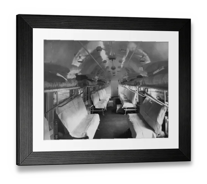 Framed Print : No. 16 ambulance train ward carriage, April 1915 Framed Print : No. 16 ambulance train ward carriage, April 1915