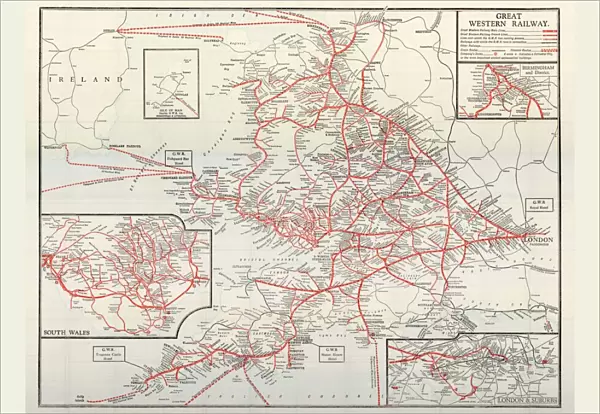 GWR Network Map, c1920s