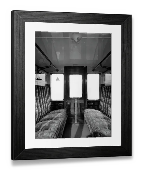 Framed Print : Internal view of brake third carriage No. 1323 Framed Print : Internal view of brake third carriage No. 1323