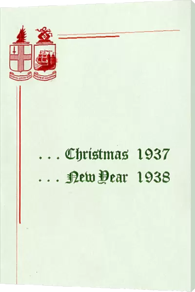 Christmas card from Newport Superintendents Office, 1937