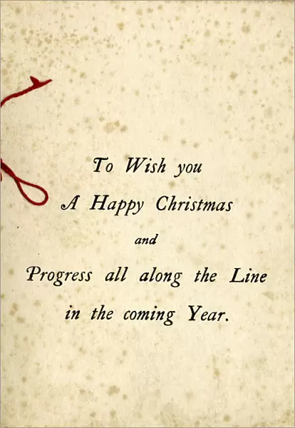 Christmas card celebrating the record run of the Cheltenham Flyer, 1932