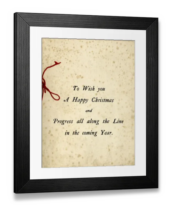 Framed Print : Christmas card celebrating the record run of the Cheltenham Flyer, 1932 Framed Print : Christmas card celebrating the record run of the Cheltenham Flyer, 1932