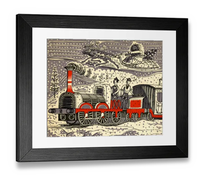 Framed Print : Christmas card dating from 1953