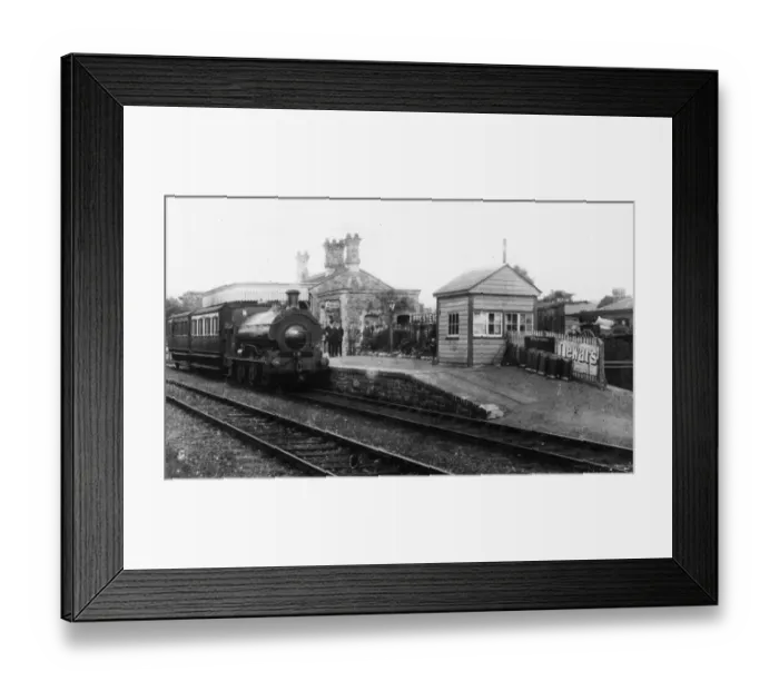 Framed Print : Preteign Station, Wales, c. 1910 Framed Print : Preteign Station, Wales, c. 1910