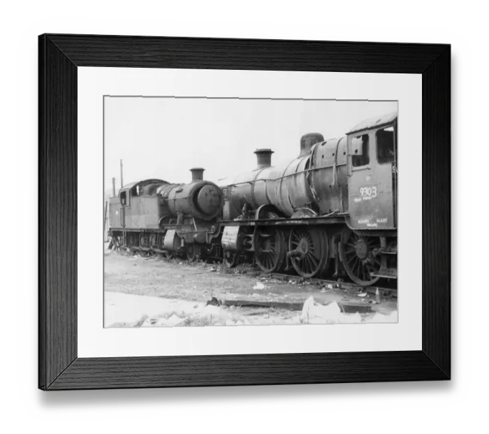 Framed Print : Locomotive No. 9303 at Barry Scrapyard, c1980 Framed Print : Locomotive No. 9303 at Barry Scrapyard, c1980