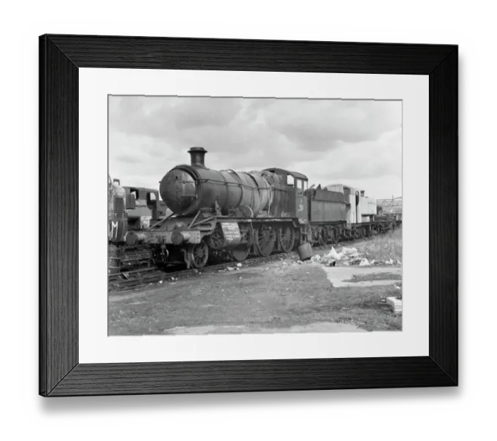 Framed Print : Locomotive No. 9303 at Barry Scrapyard, c1980