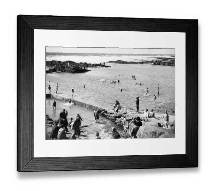 Framed Print : Summerleaze Bathing Pool, Bude, August 1930 Framed Print : Summerleaze Bathing Pool, Bude, August 1930