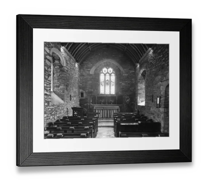 Framed Print : Govan Haven, Interior of St Just Church, July 1947