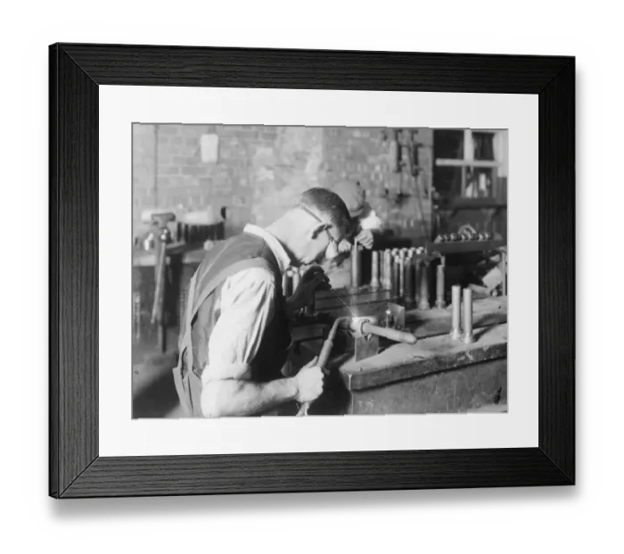 Framed Print : Welding Containers for Bombs, K Shop, 1940