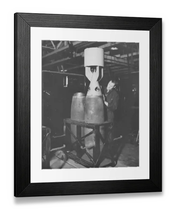 Framed Print : 1000 lb Bombs at the Swindon Works, 1941 Framed Print : 1000 lb Bombs at the Swindon Works, 1941