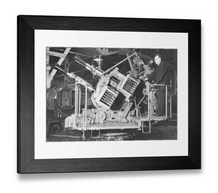 Framed Print : 2 PDR gun mounting, 1943 Framed Print : 2 PDR gun mounting, 1943