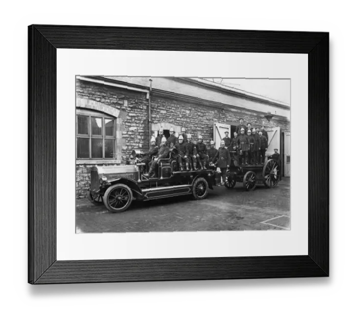 Framed Print : Swindon Works Fire Brigade, 1916