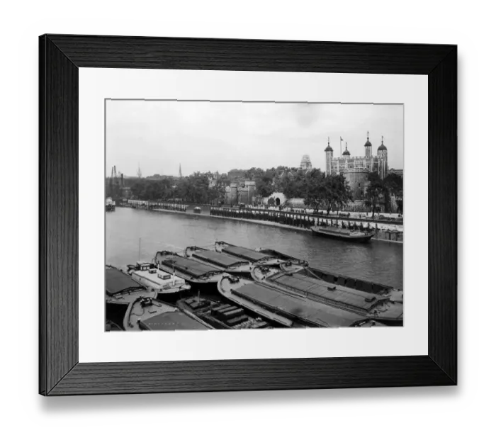 Framed Print : The Tower of London and Tower Wharf, June 1929