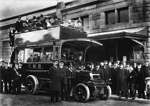 GWR Double Decker Milnes-Daimler omnibus, Penzance, 1904
