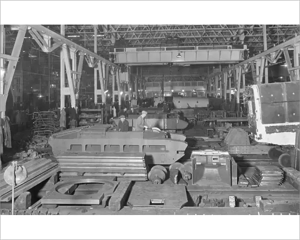 Tanks under construction in A Erecting Shop, Swindon Works. 1941