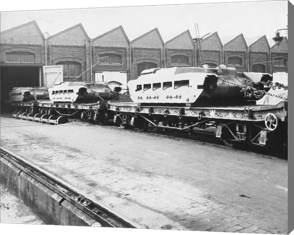 Matilda II tanks under construction at Swindon Work in 1941