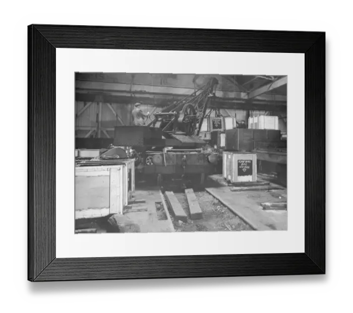 Framed Print : Wartime shells being packed up in 24F shop, ready for transportation in 1942 Framed Print : Wartime shells being packed up in 24F shop, ready for transportation in 1942