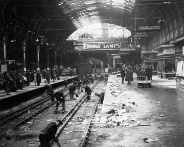 Air Raid damage to Paddington Station, 1941
