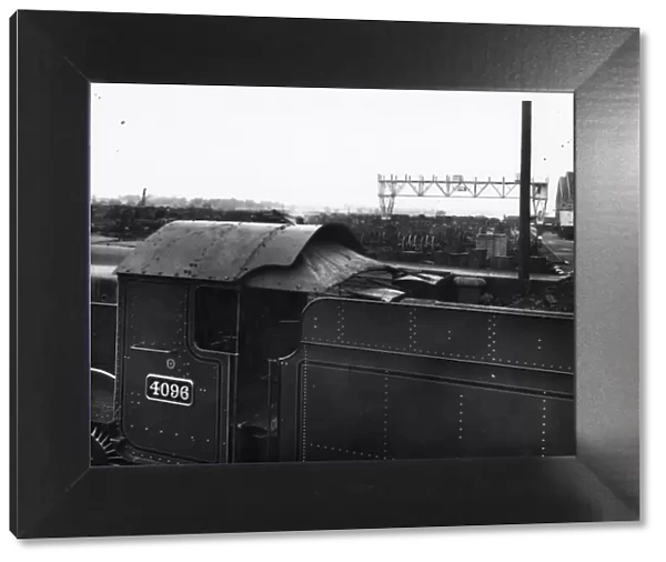 Locomotive 4096, Highclere Castle with its wartime black out screen, c. 1940