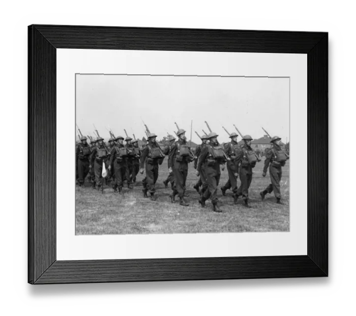 Framed Print : GWRs Home Guard battalions on parade at Castle Bar Park in London, c. 1940 Framed Print : GWRs Home Guard battalions on parade at Castle Bar Park in London, c. 1940