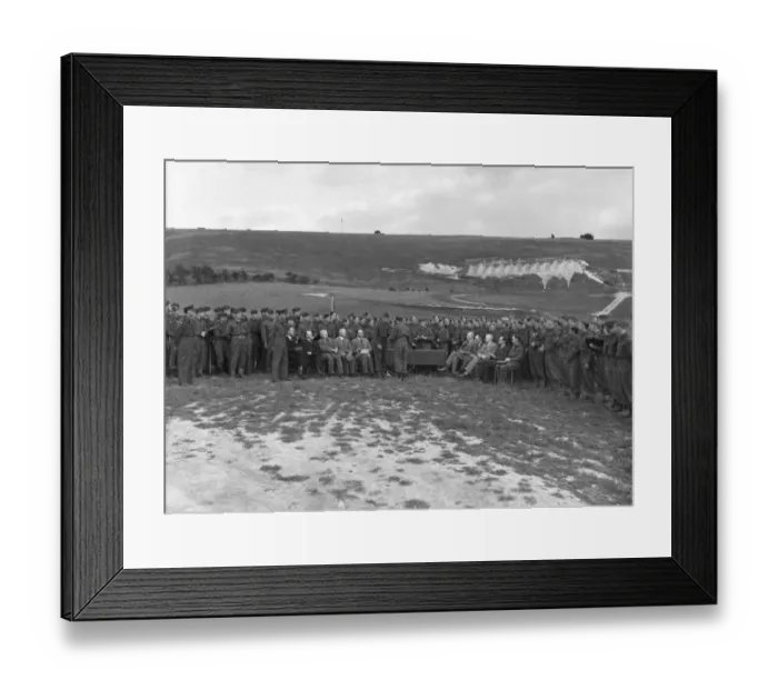 Framed Print : The 13th Battalion Home Guard at a rifle shoot at Liddington, c. 1942 Framed Print : The 13th Battalion Home Guard at a rifle shoot at Liddington, c. 1942