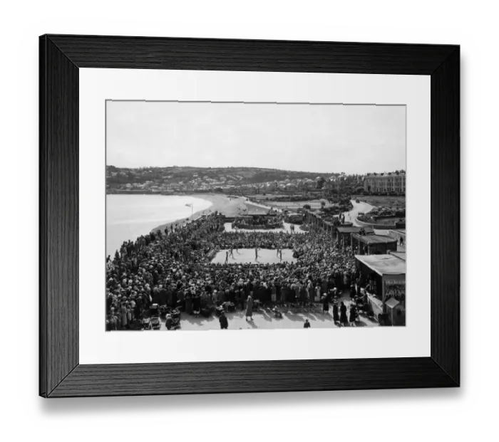 Framed Print : Penzance display promoting health and physical fitness, 1930s